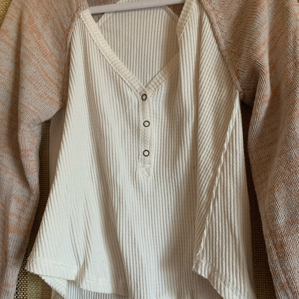 We The Free Free People Top Women Long Sleeve Shirt Size Small Multi Colored - Picture 2 of 4
